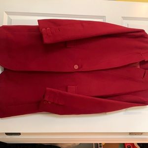 Beautifully styled red coat